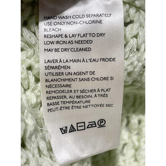 Free People‎ Sweet Talker Long Crochet Cardigan Honeydew Green XS Extra Small - Picture 11 of 13